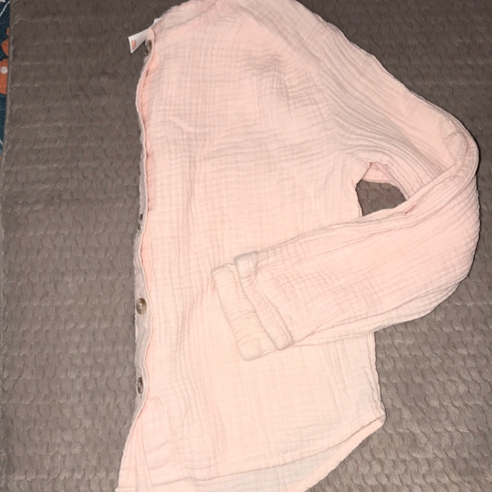 Cat & Jack Pink Button-Up Long Sleeve Shirt - Picture 2 of 4